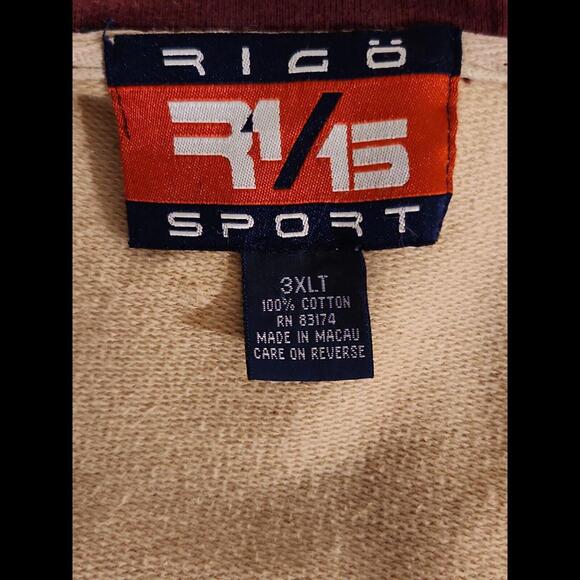 Vintage Rigo R1/15 Mens Hoodie Rare Y2K Full Zip 3XLT  Streetwear Hip Hop Jacket - Picture 3 of 9